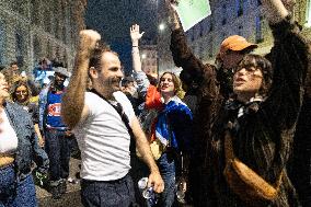 Place de la Republique Gathering during the Legislative Election Results - Paris