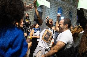 Place de la Republique Gathering during the Legislative Election Results - Paris