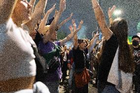 Place de la Republique Gathering during the Legislative Election Results - Paris