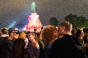 Place de la Republique Gathering during the Legislative Election Results - Paris