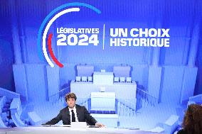 BFM broadcast for the second round of the 2024 parliamentary elections - Paris