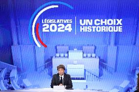 BFM broadcast for the second round of the 2024 parliamentary elections - Paris