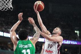 (SP)LATVIA-RIGA-BASKETBALL-FIBA OLYMPIC QUALIFYING TOURNAMENT-FINAL-LAT VS BRA