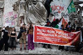 People Gather During An Election Night In Paris, France