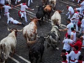 Six Injured In The Second Running Of The Bulls Of Sanfermines
