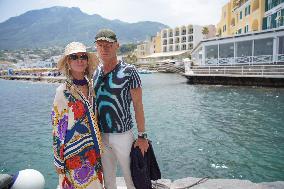 Sting And Trudie Styler At Global Festival - Ischia