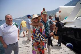 Sting And Trudie Styler At Global Festival - Ischia