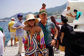 Sting And Trudie Styler At Global Festival - Ischia