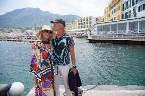 Sting And Trudie Styler At Global Festival - Ischia