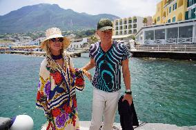 Sting And Trudie Styler At Global Festival - Ischia