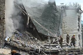 A Children’s Hospital Damaged By Russian Missiles In Kyiv, Amid Russia's Invasion Of Ukraine.