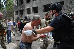 A Children’s Hospital Damaged By Russian Missiles In Kyiv, Amid Russia's Invasion Of Ukraine.