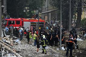 A Children’s Hospital Damaged By Russian Missiles In Kyiv, Amid Russia's Invasion Of Ukraine.