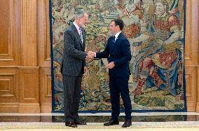 King Felipe Receives Imanol Pradales - Madrid