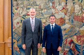 King Felipe Receives Imanol Pradales - Madrid