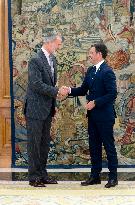 King Felipe Receives Imanol Pradales - Madrid