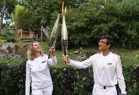 Olympic Torch At Beauval Zoo In Saint-Aignan