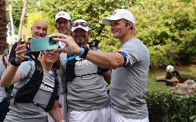 Olympic Torch At Beauval Zoo In Saint-Aignan