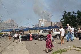 Kyiv after Russian missile attack on July 8, 2024