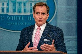 National Security Communications Advisor John Kirby Speaks at a Press Briefing
