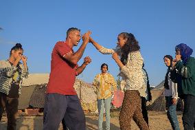 MIDEAST-GAZA-KHAN YOUNIS-FEMALE BOXERS