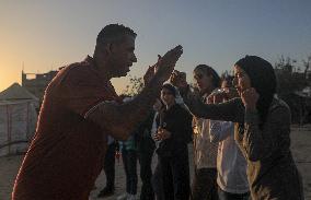 MIDEAST-GAZA-KHAN YOUNIS-FEMALE BOXERS