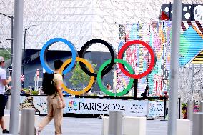 Olympic Rings At North Oculus Plaza - NYC