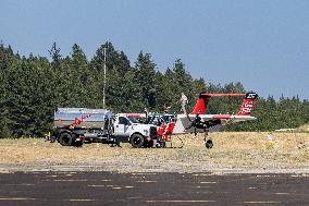 Cal Fire Planes Use Grass Valley Air Attack Base To Support Efforts Against The Royal Fire