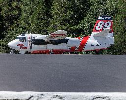 Cal Fire Planes Use Grass Valley Air Attack Base To Support Efforts Against The Royal Fire