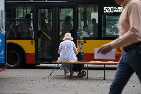 Daily Life And Corporations Signage In Warsaw.