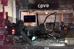 Vehicle Strikes Cove Multi-Story Office Building In Washington DC