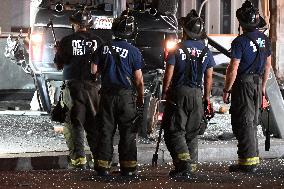 Vehicle Strikes Cove Multi-Story Office Building In Washington DC