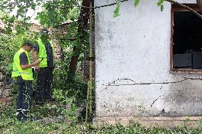 Russian missile attack damages houses in Kyivs Sviatoshynskyi districtRussian missile attack damages houses in Kyivs Sviatoshyns