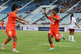 (SP)MYANMAR-YANGON-FOOTBALL-WOMEN FRIENDLY-MYANMAR VS INDIA