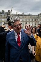 Jean-Luc Melenchon Arrives National Assembly - Paris