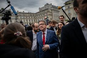 Jean-Luc Melenchon Arrives National Assembly - Paris