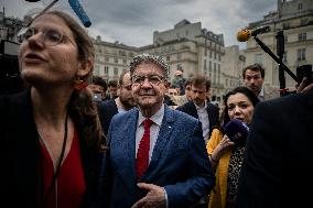 Jean-Luc Melenchon Arrives National Assembly - Paris