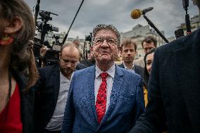 Jean-Luc Melenchon Arrives National Assembly - Paris