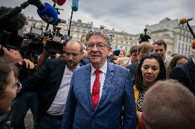 Jean-Luc Melenchon Arrives National Assembly - Paris