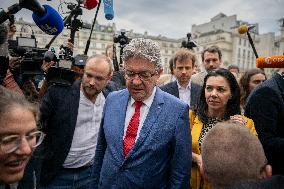 Jean-Luc Melenchon Arrives National Assembly - Paris