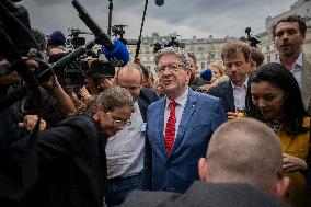 Jean-Luc Melenchon Arrives National Assembly - Paris