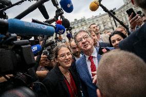 Jean-Luc Melenchon Arrives National Assembly - Paris