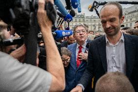 Jean-Luc Melenchon Arrives National Assembly - Paris