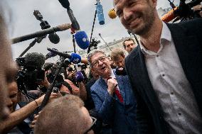 Jean-Luc Melenchon Arrives National Assembly - Paris