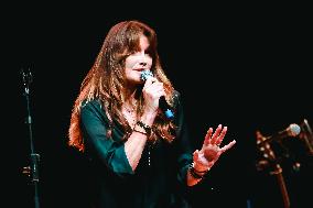 Carla Bruni Performs During The Worm Up! Festival In Milan