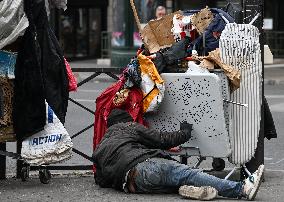 Cleanup After Leftist Rioting Post-Election In Paris