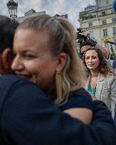 Newly-Elected Members Of Parliament For NFP Arrive At National Assembly - Paris