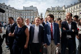 Newly-Elected Members Of Parliament For NFP Arrive At National Assembly - Paris