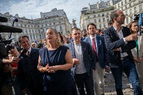 Newly-Elected Members Of Parliament For NFP Arrive At National Assembly - Paris