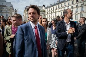 Newly-Elected Members Of Parliament For NFP Arrive At National Assembly - Paris